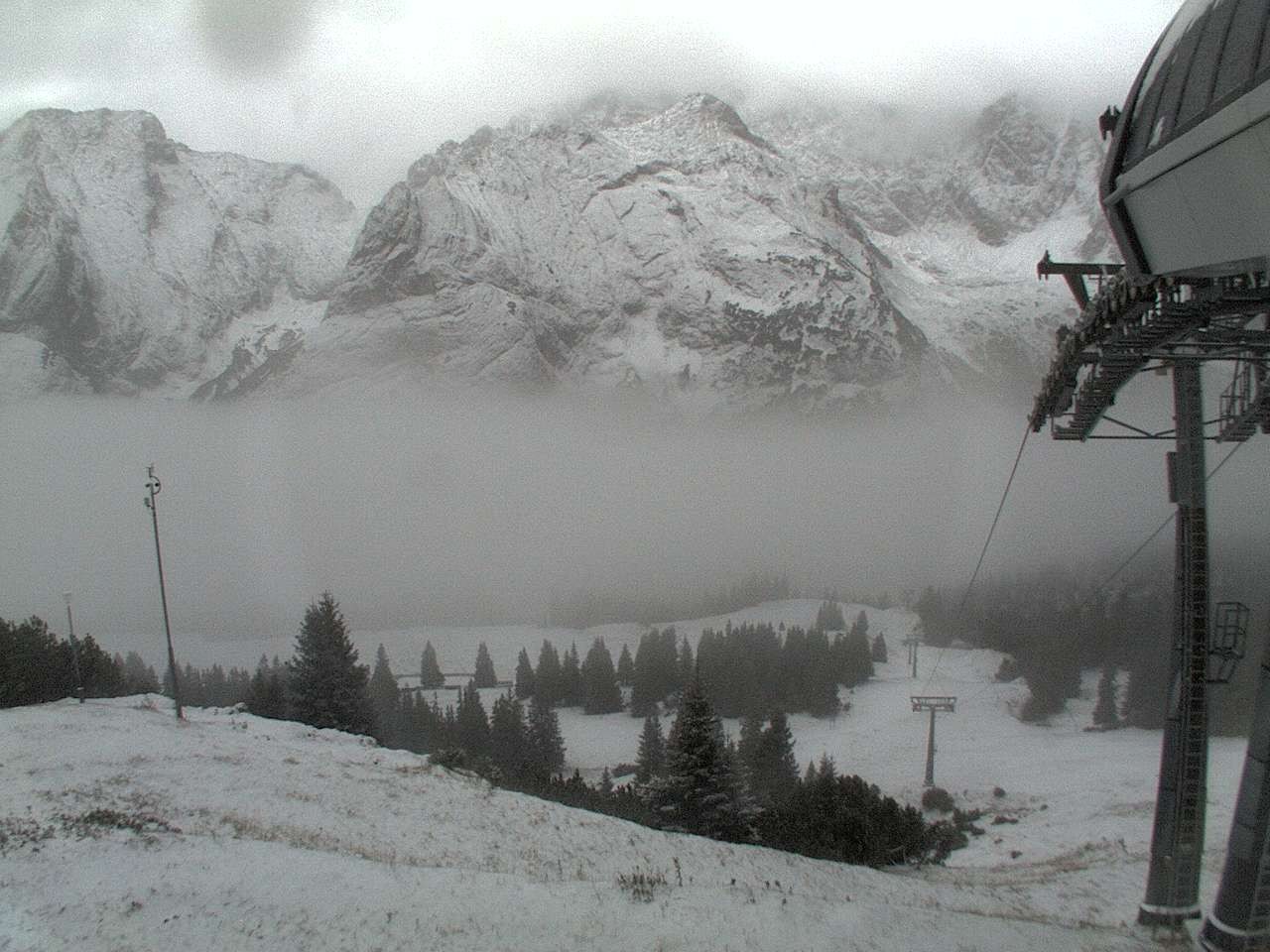 Archiv Foto Webcam Bergstation Sesselbahn Gaistal, Ehrwalder Alm