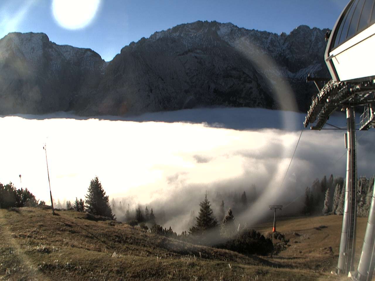 Archiv Foto Webcam Bergstation Sesselbahn Gaistal, Ehrwalder Alm