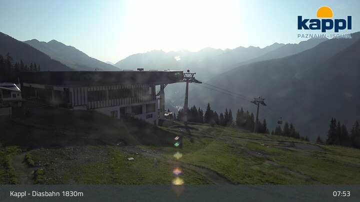 Archived image Webcam DIAS-Bahn Top Station, Kappl
