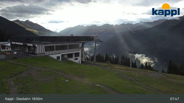 Archived image Webcam DIAS-Bahn Top Station, Kappl