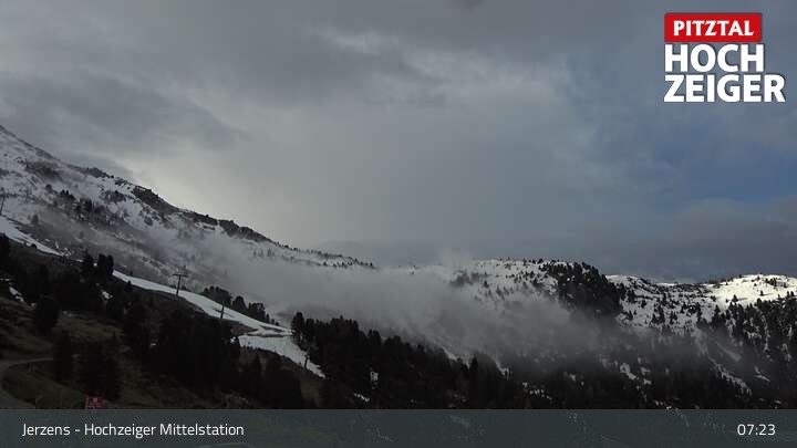Archived image Webcam Jerzens - Hochzeiger Mittelstation