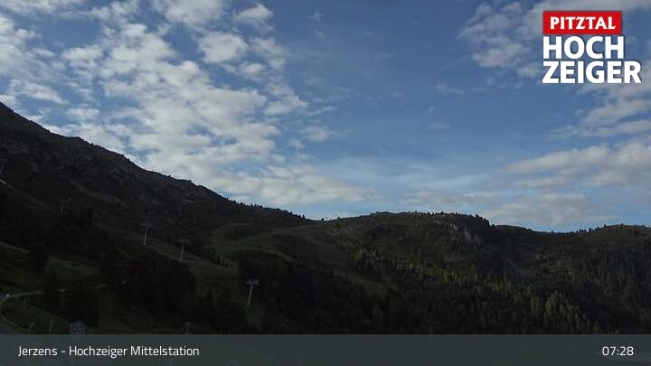 Archiv Foto Webcam Jerzens - Hochzeiger Mittelstation