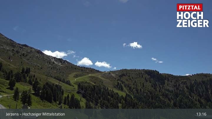 Archiv Foto Webcam Jerzens - Hochzeiger Mittelstation