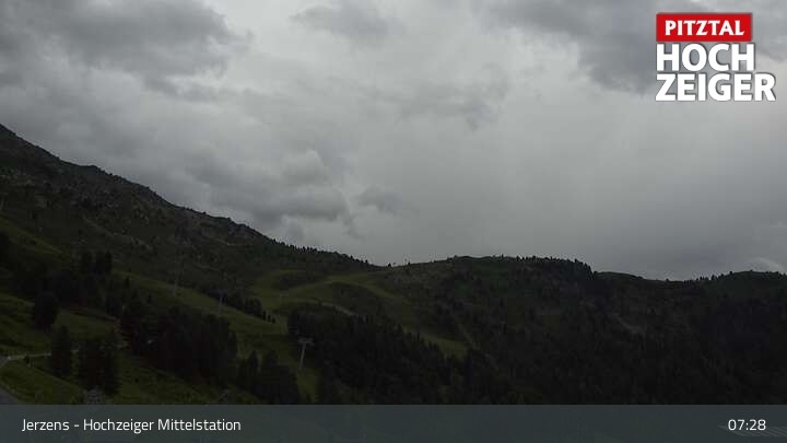 Archiv Foto Webcam Jerzens - Hochzeiger Mittelstation