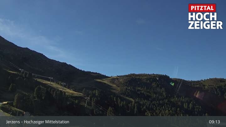 Archiv Foto Webcam Jerzens - Hochzeiger Mittelstation