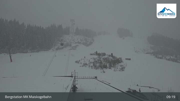 Archiv Foto Webcam Kaprun: Blick von der Bergstation Maiskogelbahn