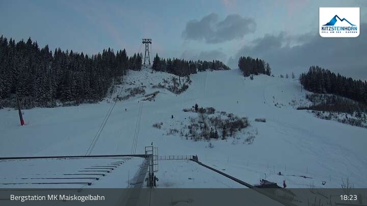 Archiv Foto Webcam Kaprun: Blick von der Bergstation Maiskogelbahn