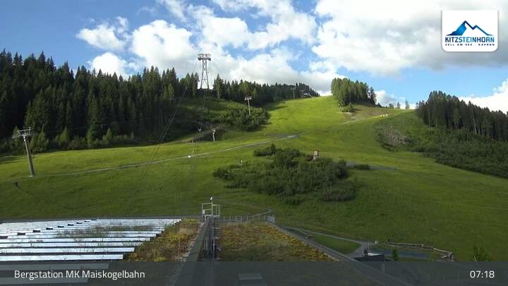 Archiv Foto Webcam Kaprun: Blick von der Bergstation Maiskogelbahn