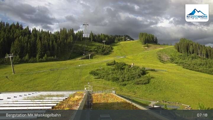 Archiv Foto Webcam Kaprun: Blick von der Bergstation Maiskogelbahn