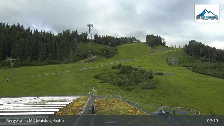 Archiv Foto Webcam Kaprun: Blick von der Bergstation Maiskogelbahn