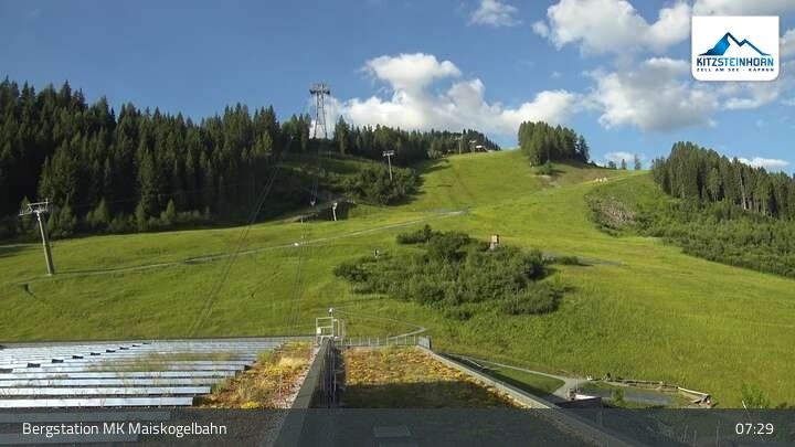 Archiv Foto Webcam Kaprun: Blick von der Bergstation Maiskogelbahn