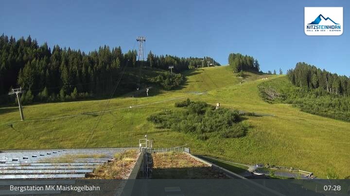 Archiv Foto Webcam Kaprun: Blick von der Bergstation Maiskogelbahn