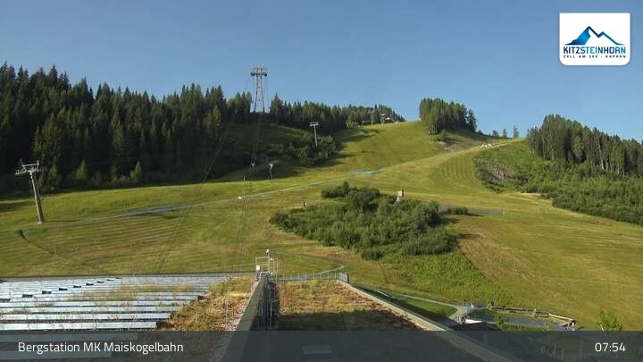 Archiv Foto Webcam Kaprun: Blick von der Bergstation Maiskogelbahn