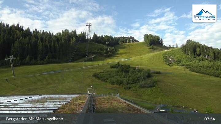 Archived image Webcam Kaprun: View Top Station Maiskogelbahn