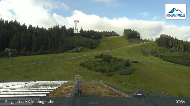 Archiv Foto Webcam Kaprun: Blick von der Bergstation Maiskogelbahn