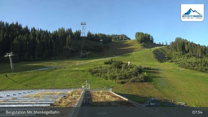 Archiv Foto Webcam Kaprun: Blick von der Bergstation Maiskogelbahn