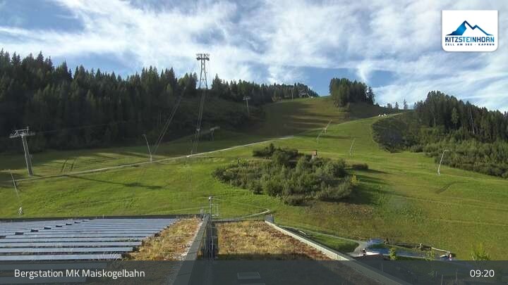 Archiv Foto Webcam Kaprun: Blick von der Bergstation Maiskogelbahn