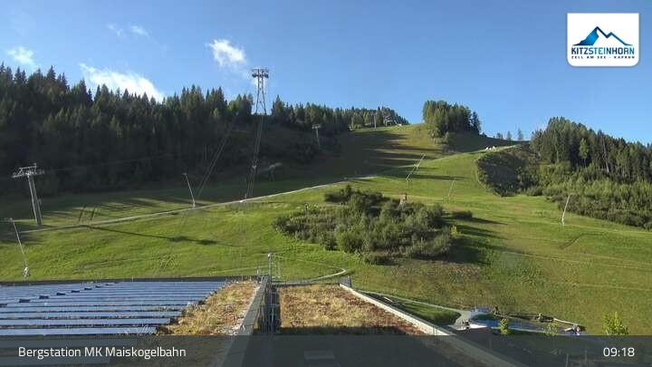 Archiv Foto Webcam Kaprun: Blick von der Bergstation Maiskogelbahn