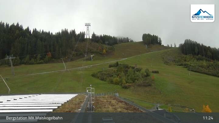 Archiv Foto Webcam Kaprun: Blick von der Bergstation Maiskogelbahn