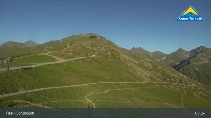 Archiv Foto Webcam Fiss: Schönjochbahn