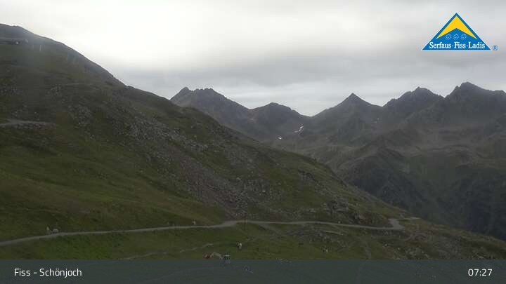 Archiv Foto Webcam Fiss: Schönjochbahn