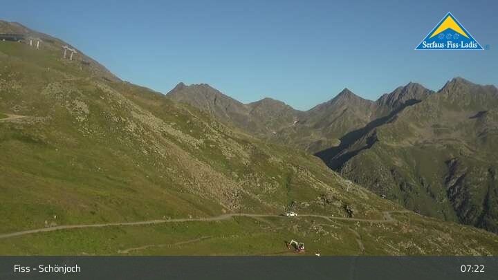Archiv Foto Webcam Fiss: Schönjochbahn