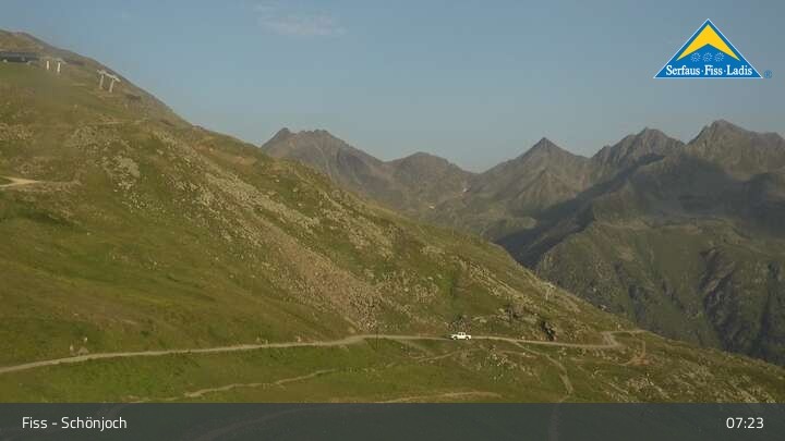 Archiv Foto Webcam Fiss: Schönjochbahn