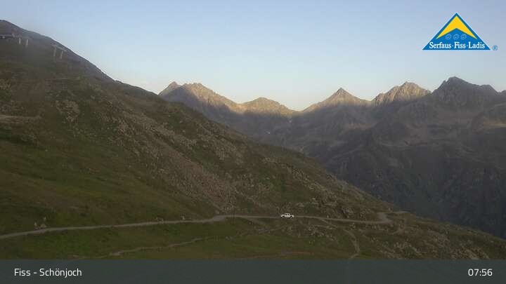 Archiv Foto Webcam Fiss: Schönjochbahn