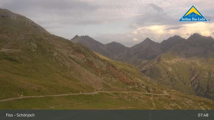 Archiv Foto Webcam Fiss: Schönjochbahn