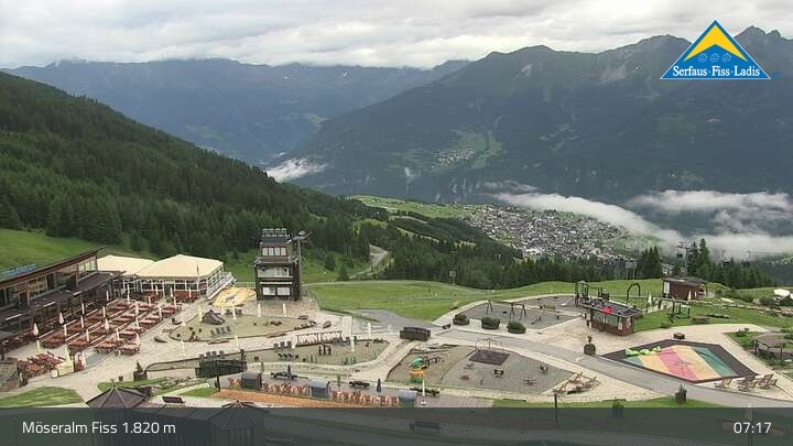 Archiv Foto Webcam Fiss: Sommer Funpark auf der Möseralm