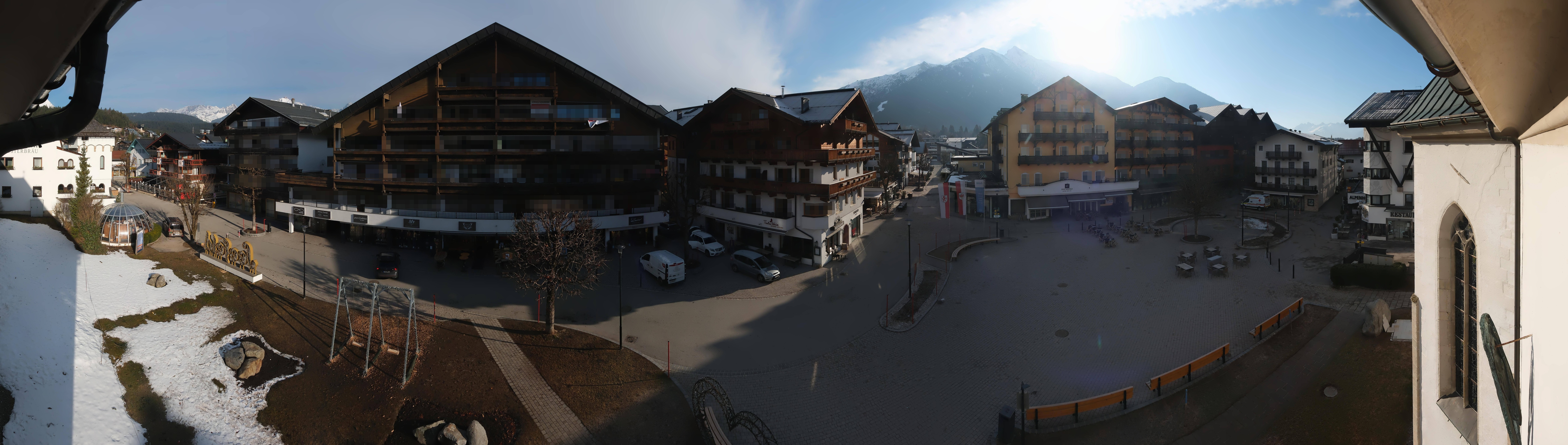 Archiv Foto Webcam Dorfplatz, Seefeld in Tirol