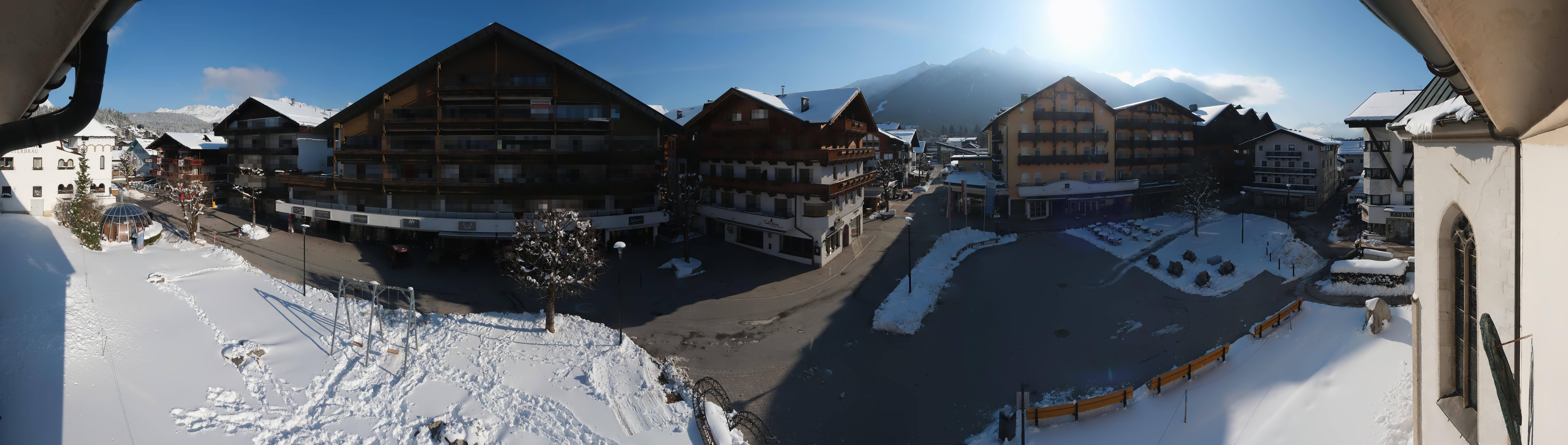 Archiv Foto Webcam Dorfplatz, Seefeld in Tirol