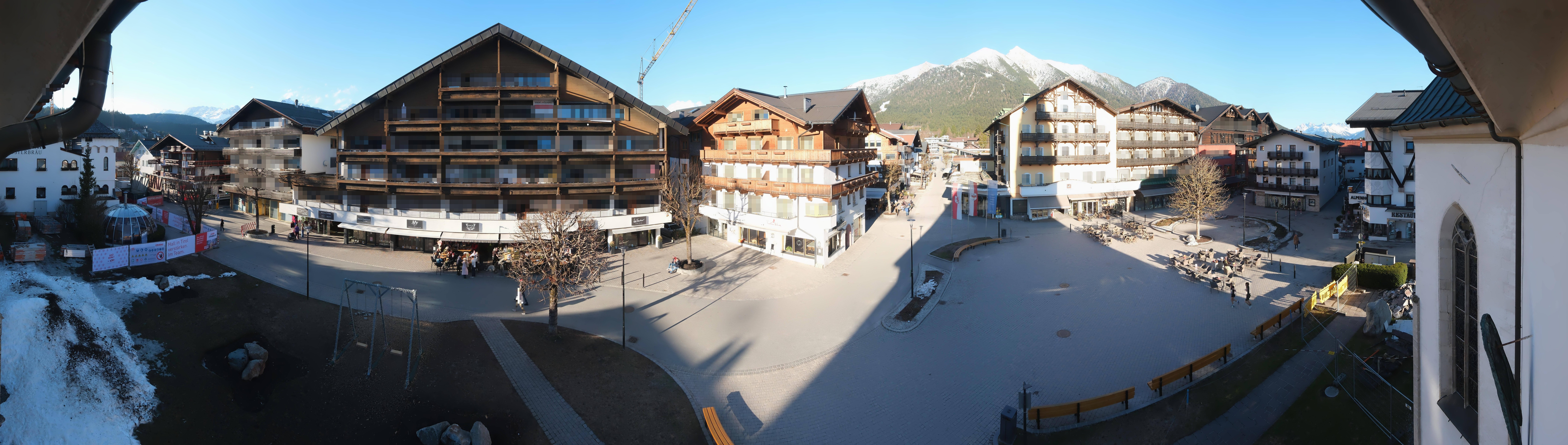 Archiv Foto Webcam Dorfplatz, Seefeld in Tirol