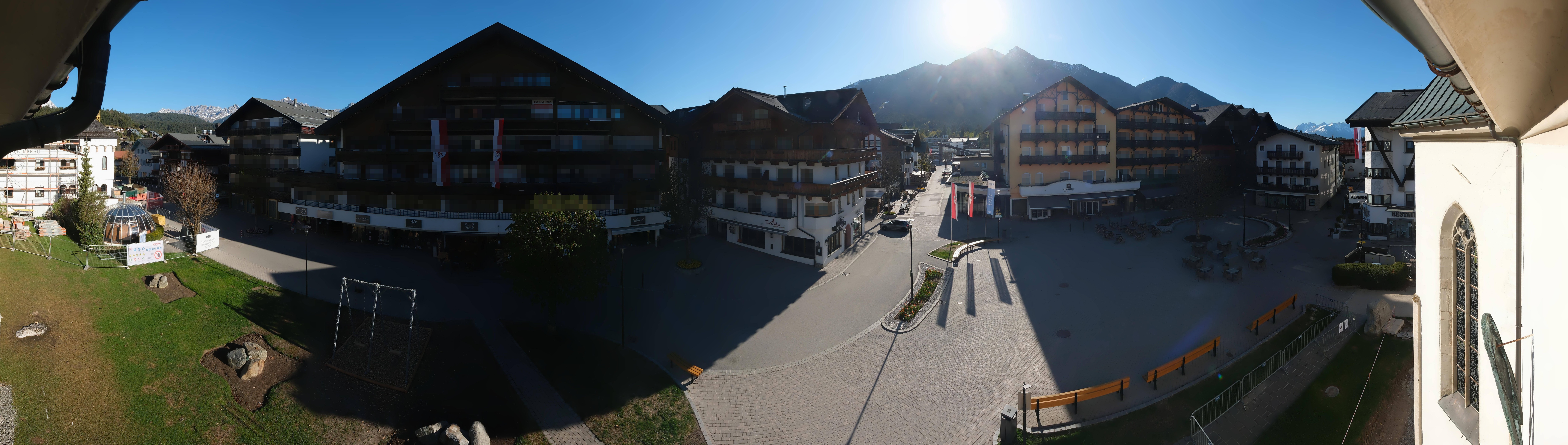 Archiv Foto Webcam Dorfplatz, Seefeld in Tirol