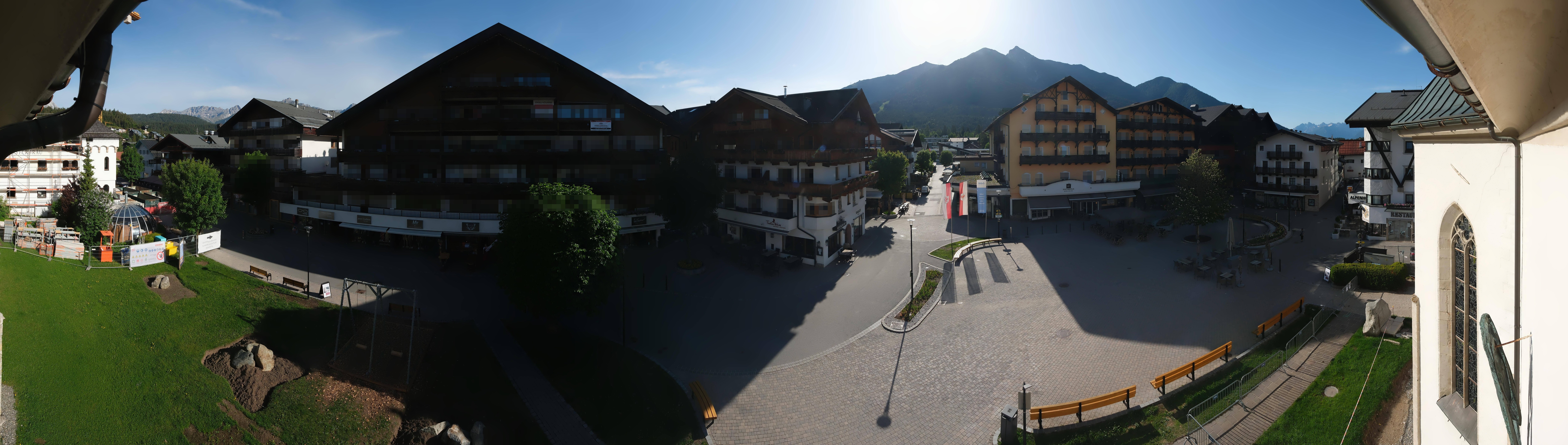 Archiv Foto Webcam Dorfplatz, Seefeld in Tirol
