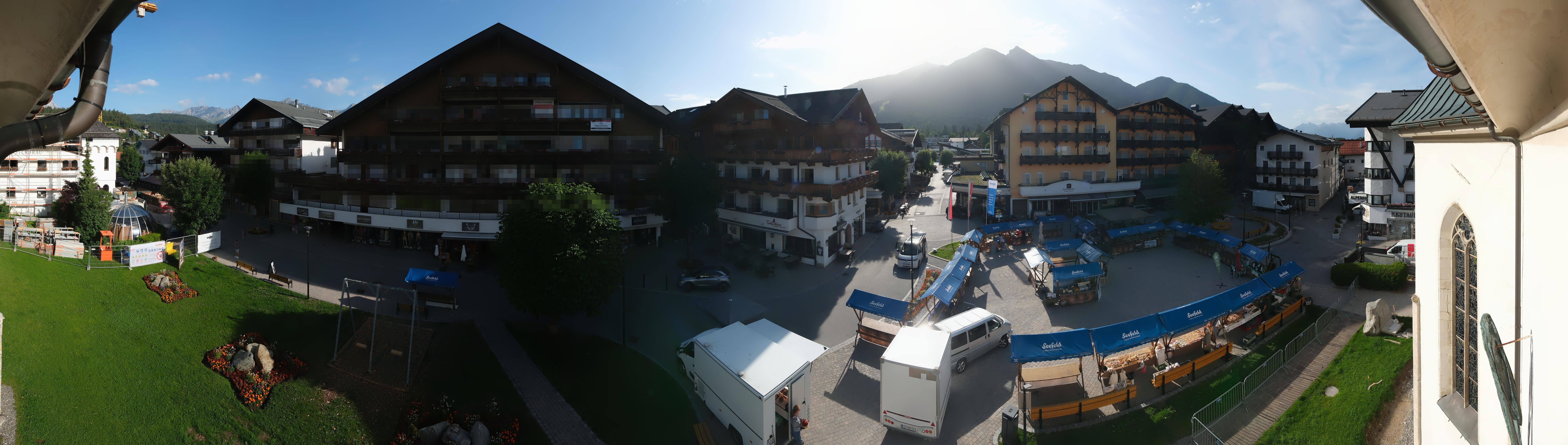 Archiv Foto Webcam Dorfplatz, Seefeld in Tirol