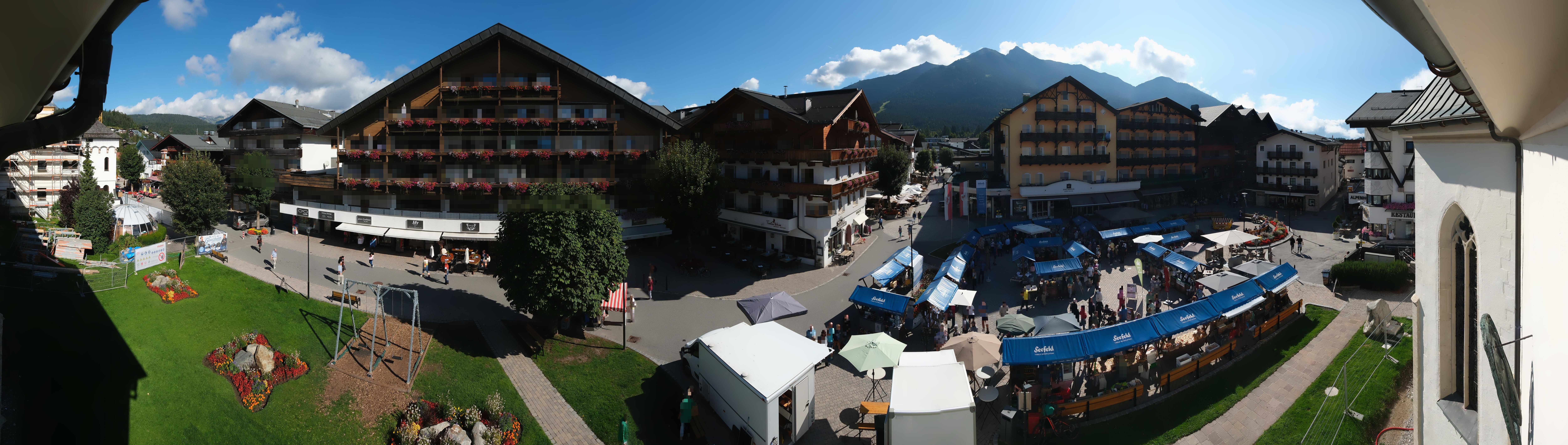 Archiv Foto Webcam Dorfplatz, Seefeld in Tirol
