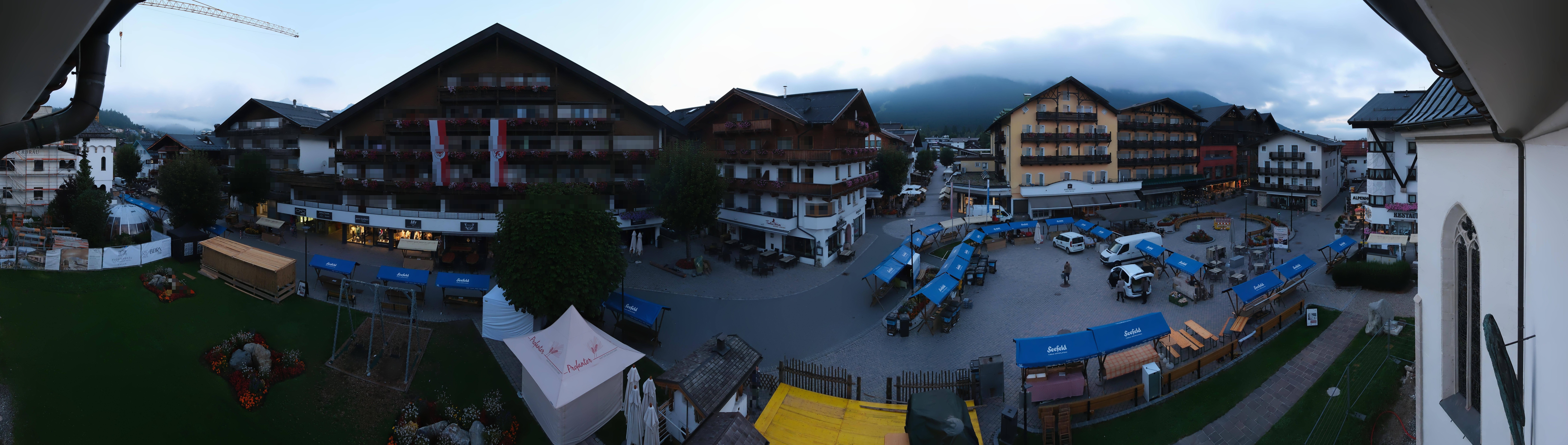 Archiv Foto Webcam Dorfplatz, Seefeld in Tirol