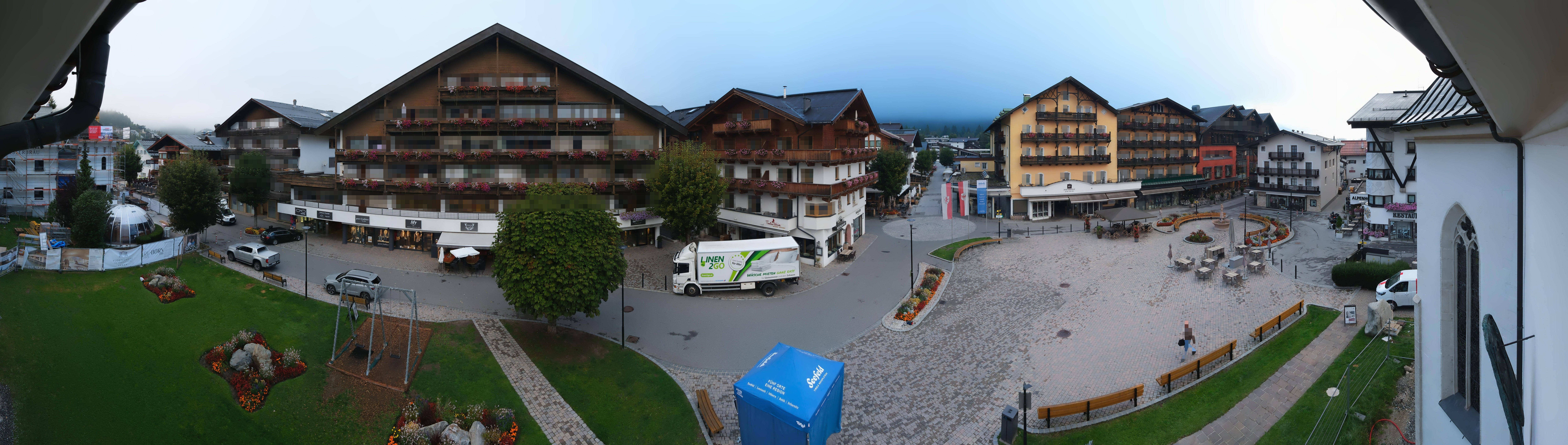 Archiv Foto Webcam Dorfplatz, Seefeld in Tirol