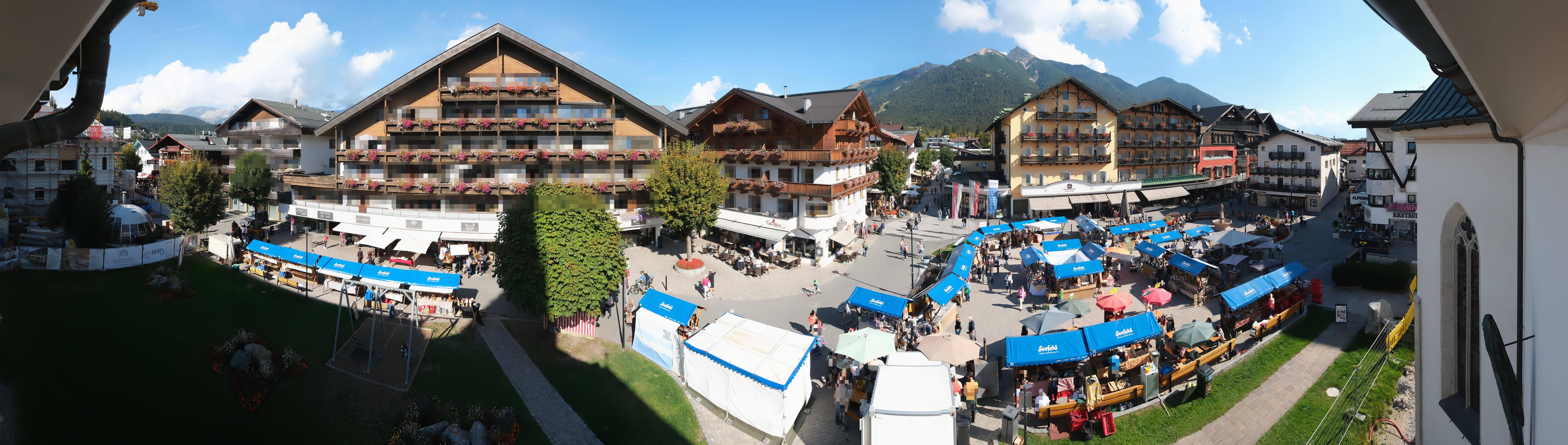 Archiv Foto Webcam Dorfplatz, Seefeld in Tirol