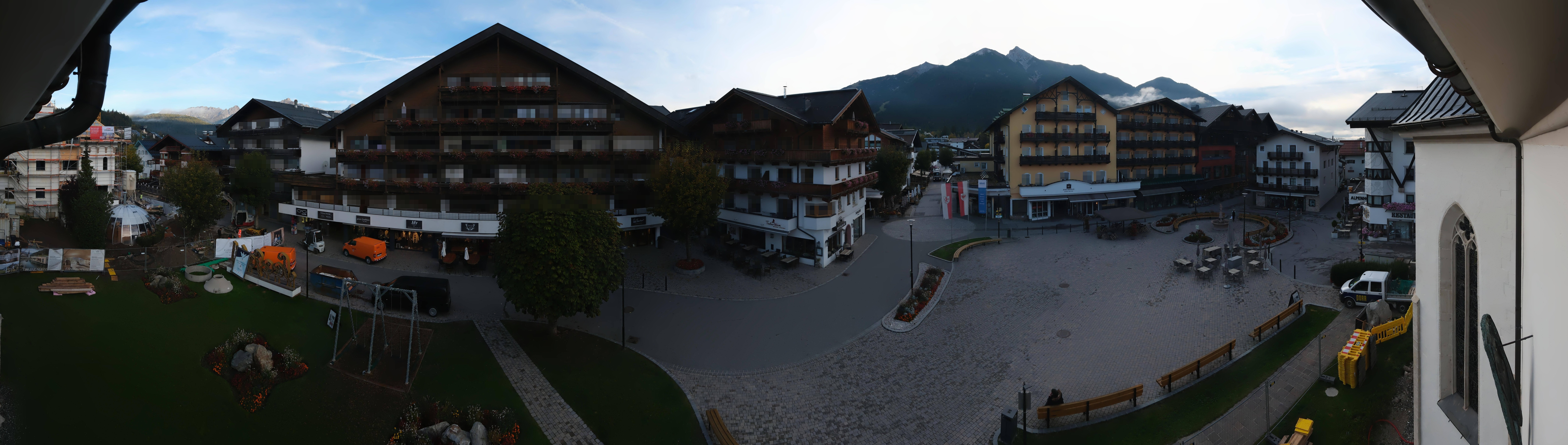 Archiv Foto Webcam Dorfplatz, Seefeld in Tirol