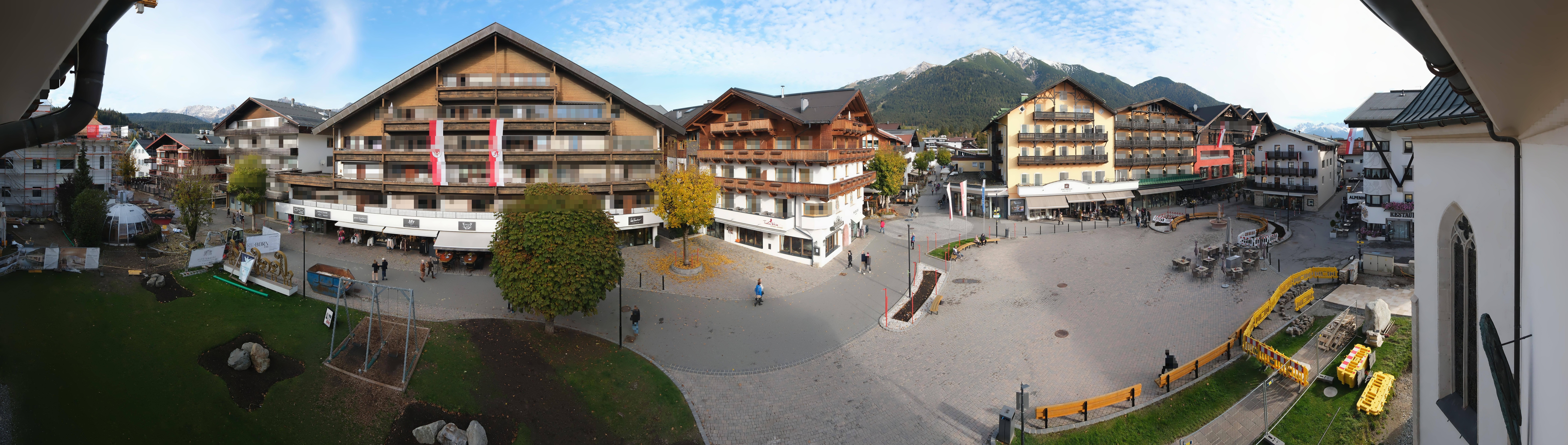 Archiv Foto Webcam Dorfplatz, Seefeld in Tirol