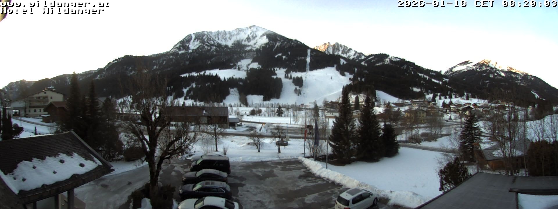 Archiv Foto Webcam Hotel Wildanger - Zöblen