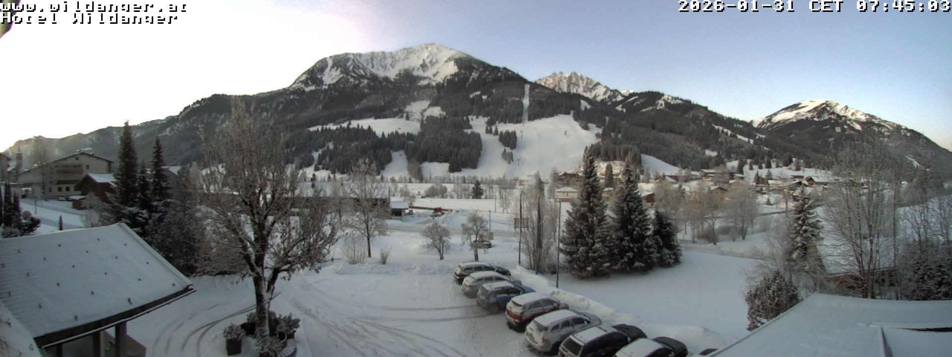 Archiv Foto Webcam Hotel Wildanger - Zöblen