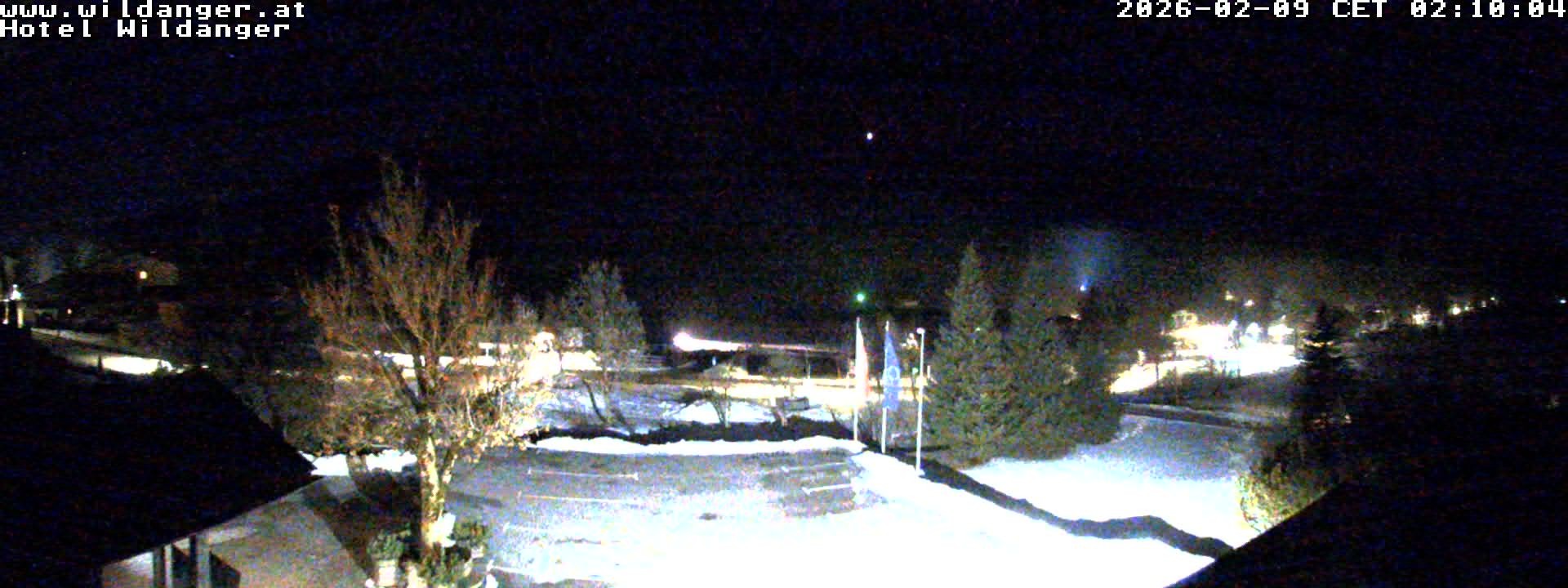 Archived image Webcam Hotel Wildanger - Zöblen