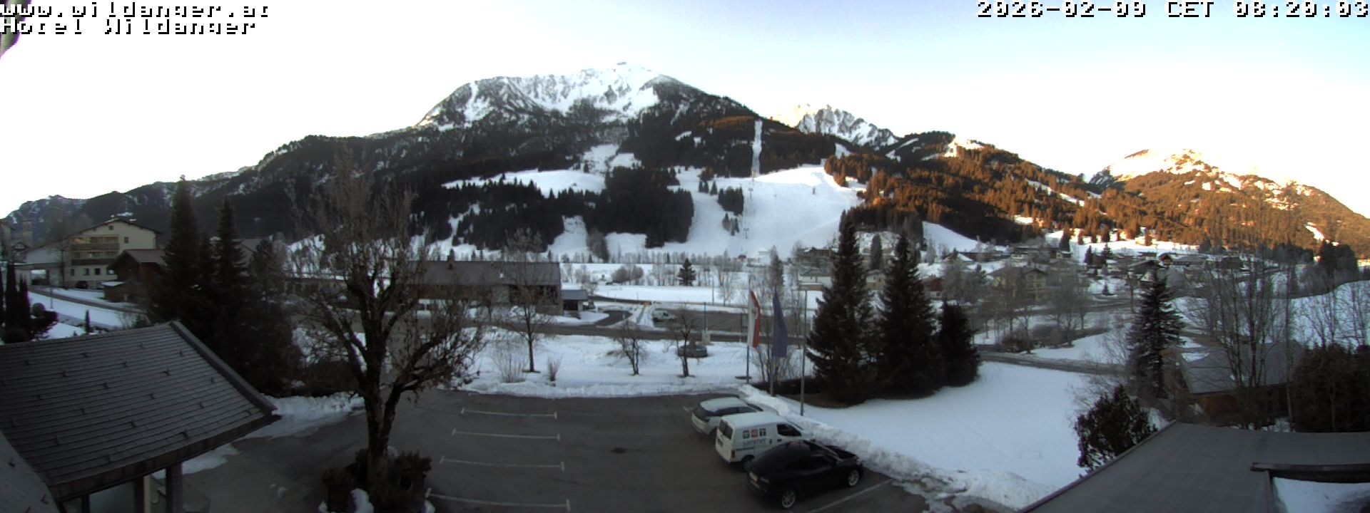 Archived image Webcam Hotel Wildanger - Zöblen