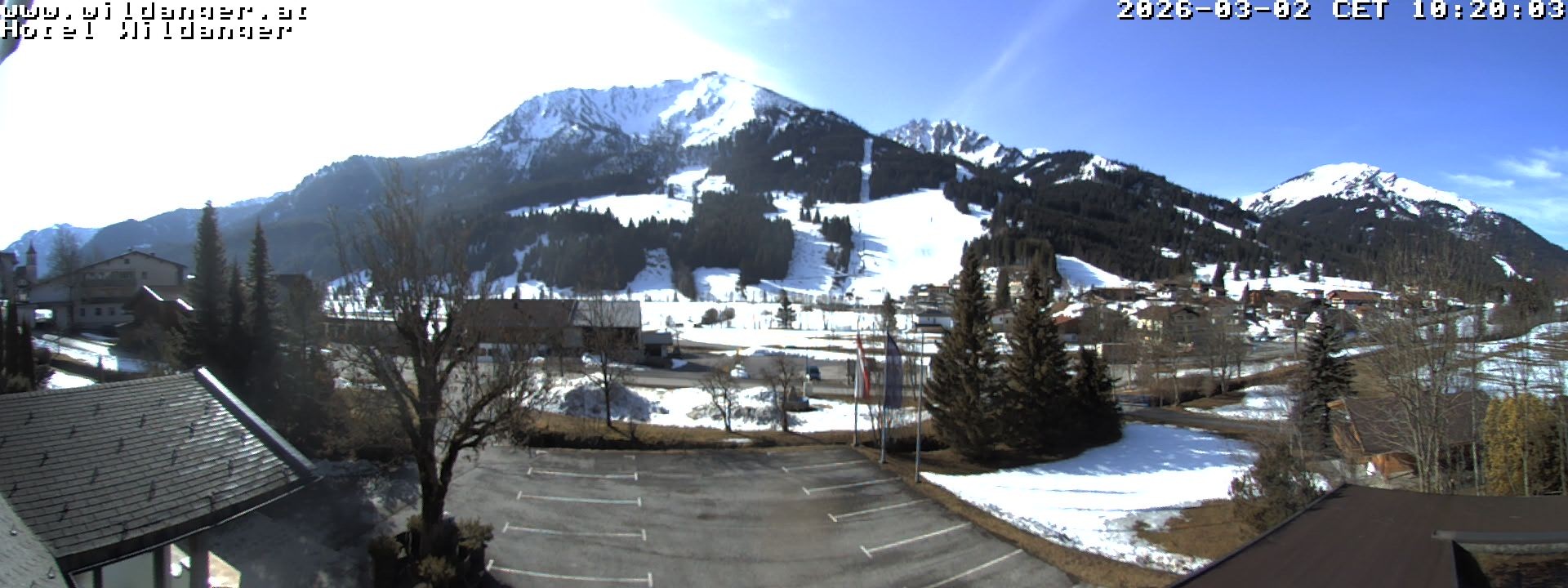 Archived image Webcam Hotel Wildanger - Zöblen