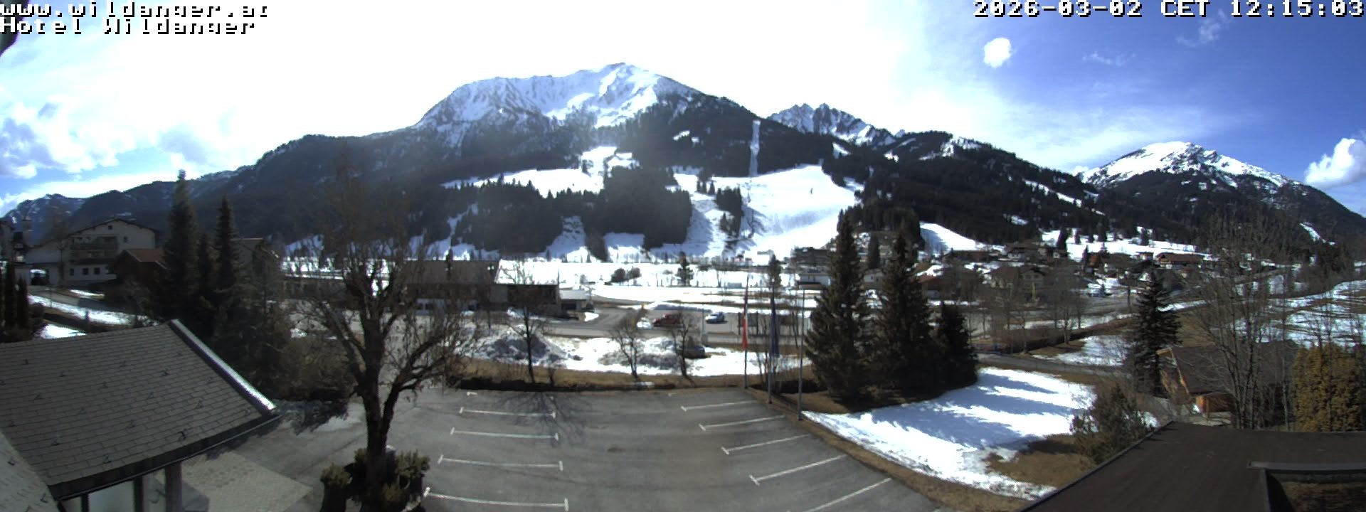 Archived image Webcam Hotel Wildanger - Zöblen