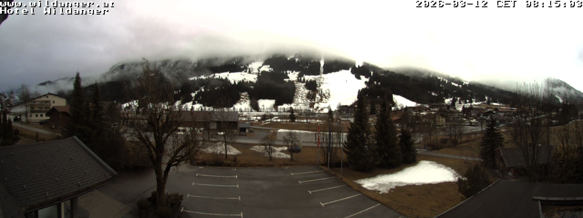 Archived image Webcam Hotel Wildanger - Zöblen