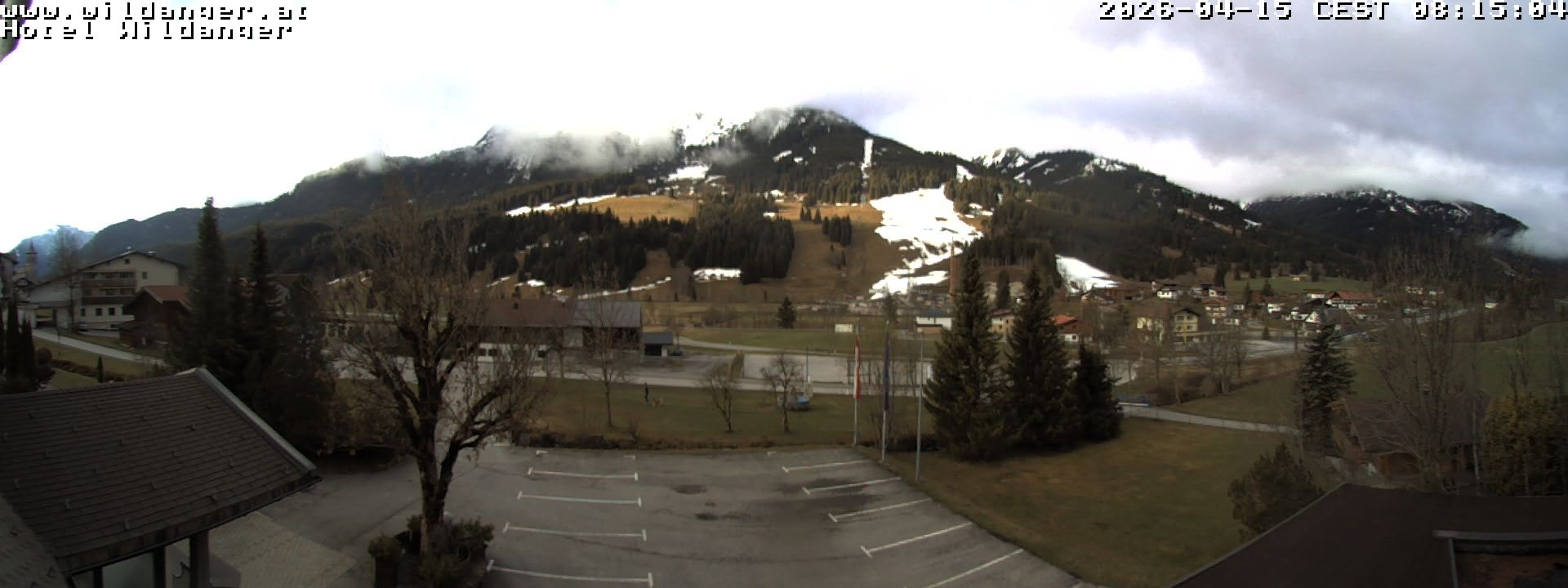 Archived image Webcam Hotel Wildanger - Zöblen